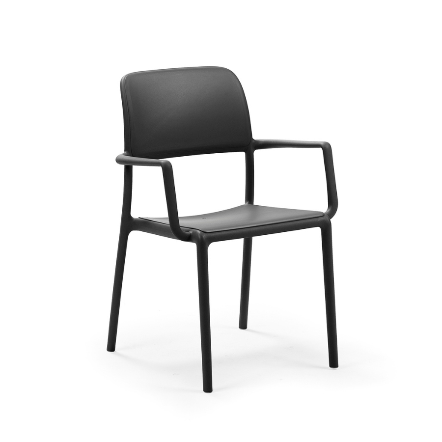 NARDI RIVA Grey classic Plastic outdoor chairs