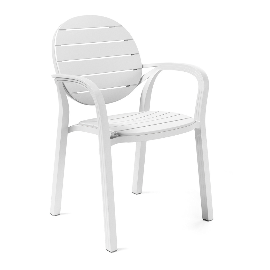 NARDI PALMA White modern Plastic outdoor chairs