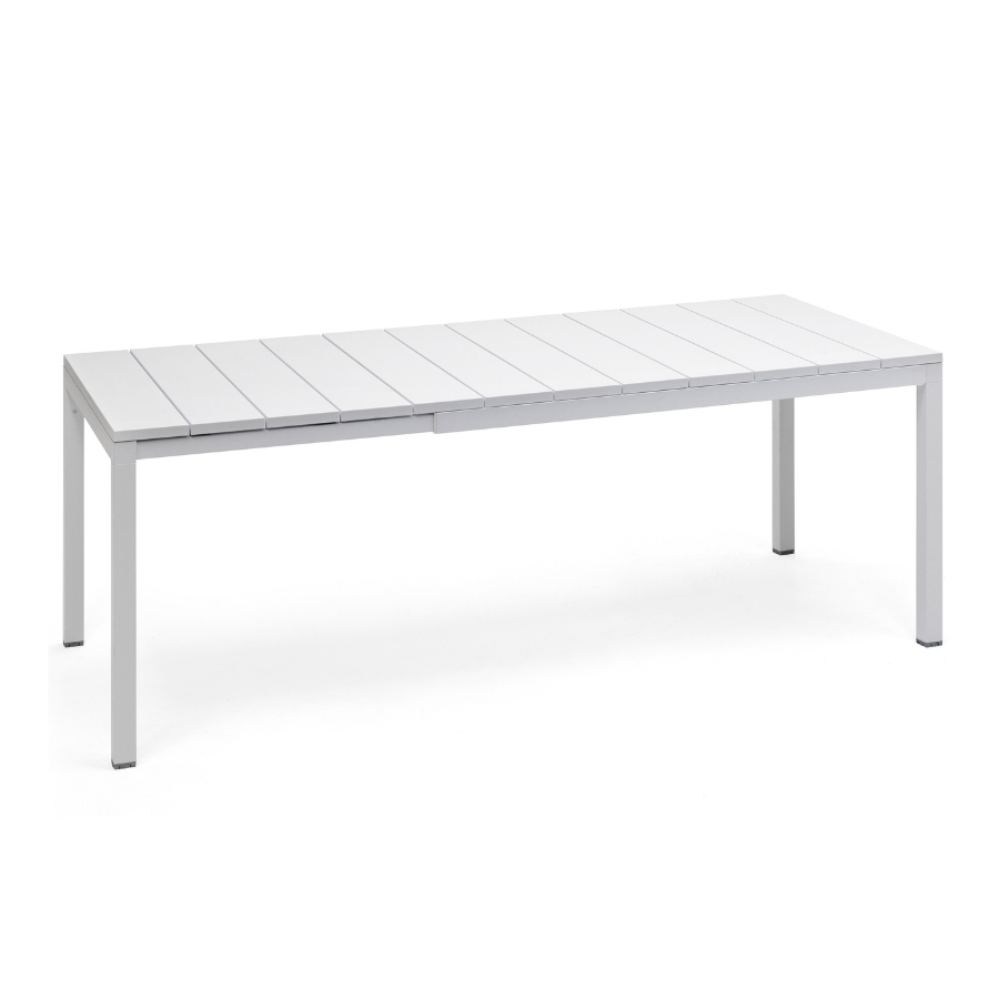 NARDI RIO 140-210 White minimalist Complete outdoor tables