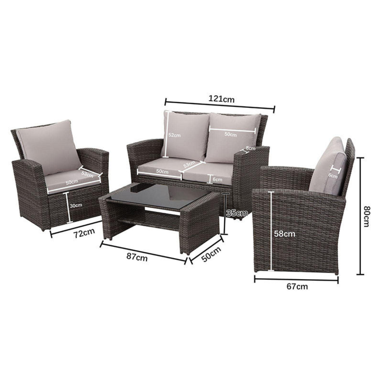 RN SORRENTO Brown classic Outdoor lounge furniture