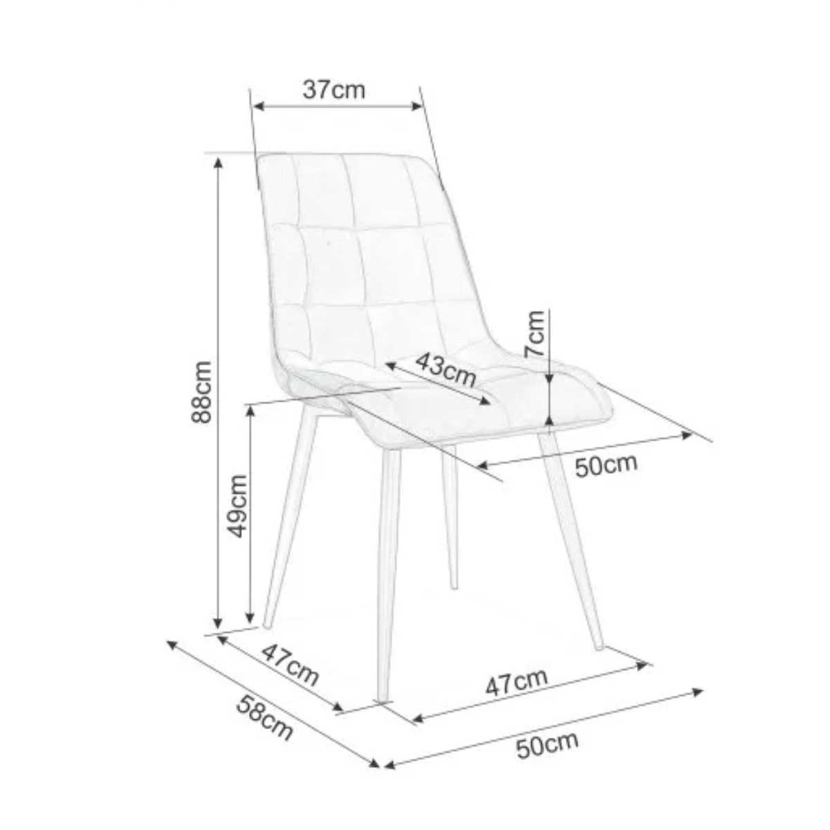 SI NONI Bronze classic Indoor upholstered dining chair