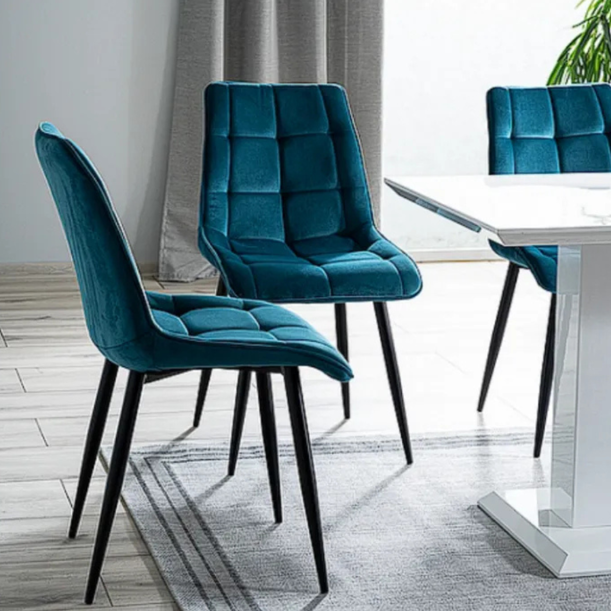 SI NONI Turquoise classic Indoor upholstered dining chair