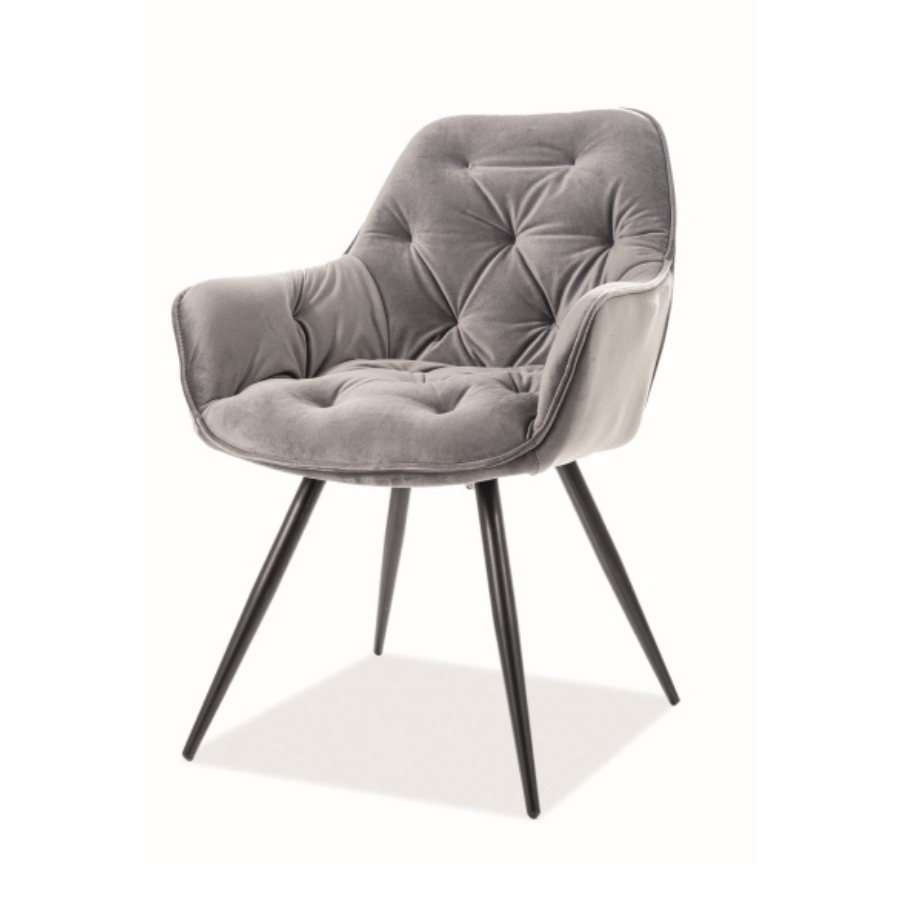 SI CHERRY Grey elegant Indoor upholstered dining chair