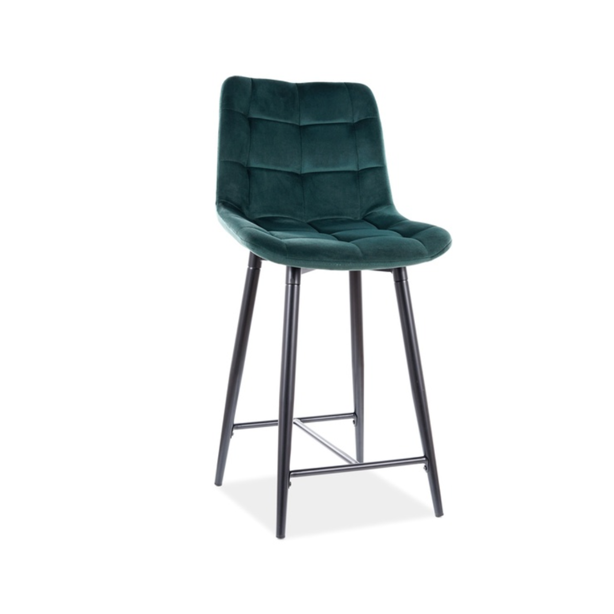 SI NONI Green modern Upholstered bar stools