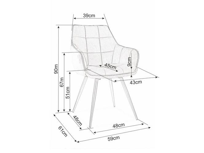 SI OLIVIA CINNAMON Bronze modern Indoor upholstered dining chair