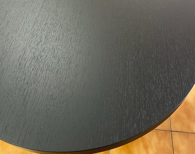 SI PLACIDO Black Scandinavian Indoor extendable dining table