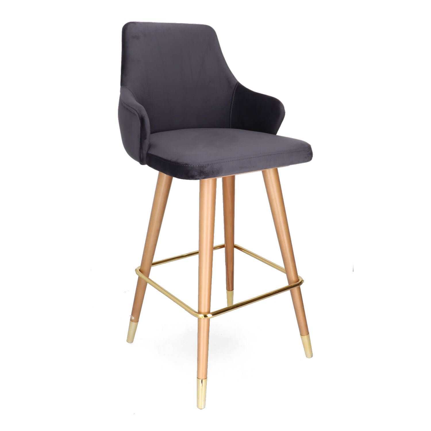 SN DALIA Grey elegant Upholstered bar stools