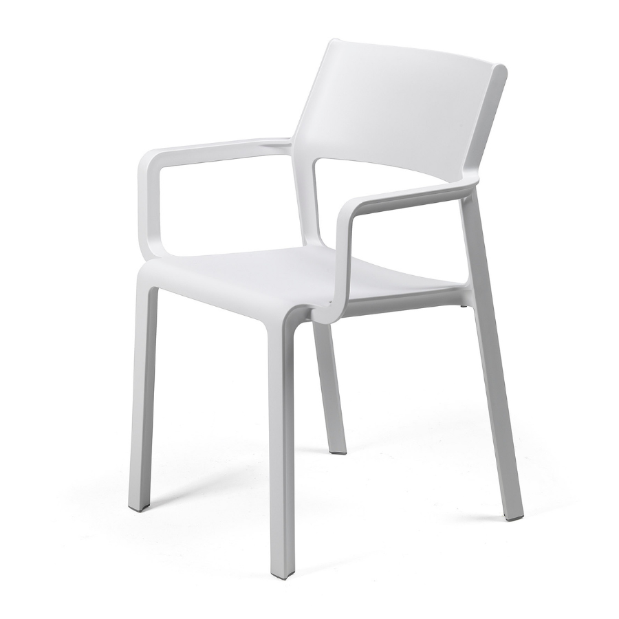 NARDI TRILL ARMCHAIR White minimalist Plastic outdoor chairs