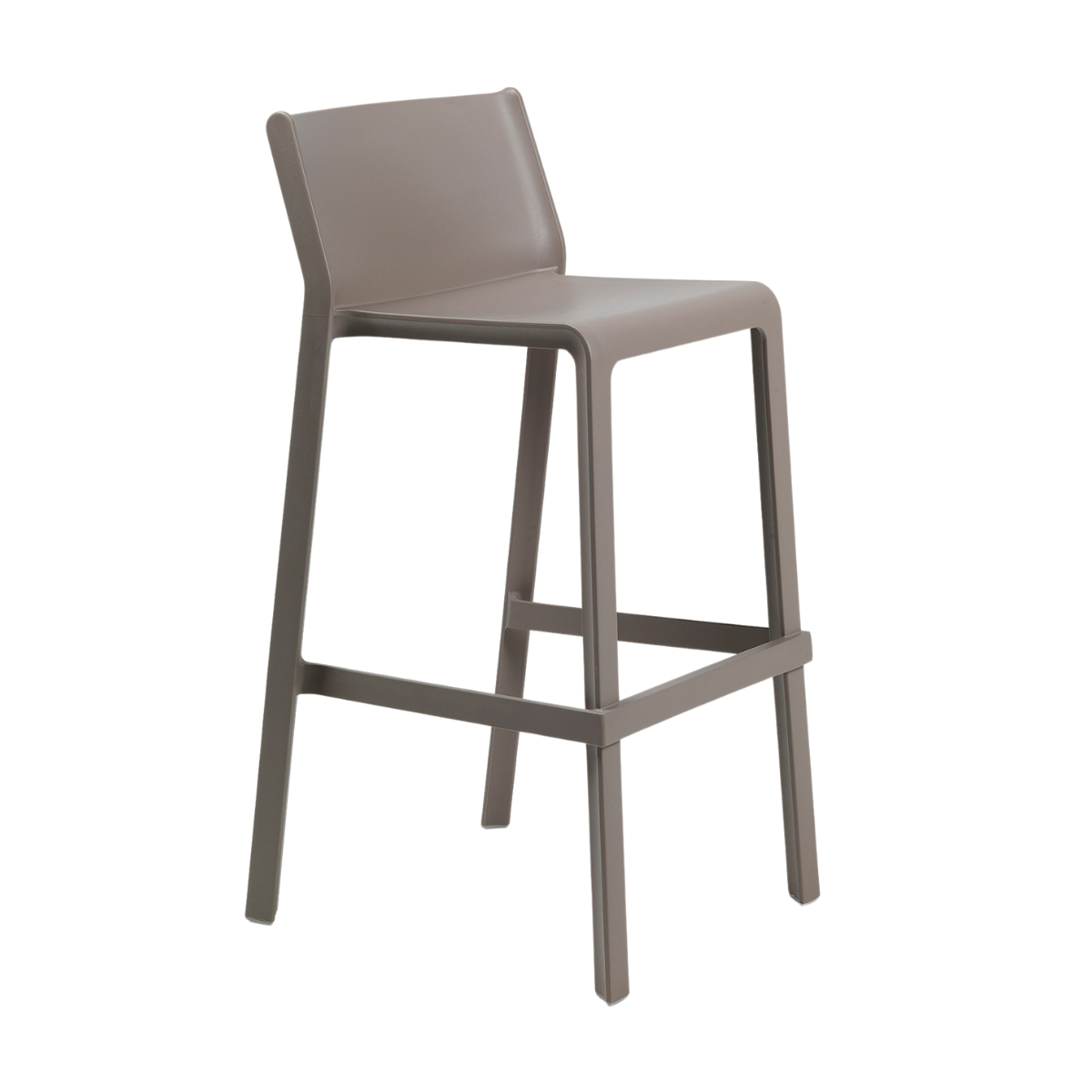 NARDI TRILL STOOL Taupe design Plastic outdoor bar stools
