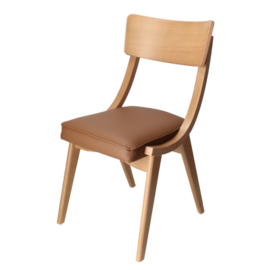 XTON THOMAS Brown Scandinavian Wooden chairs