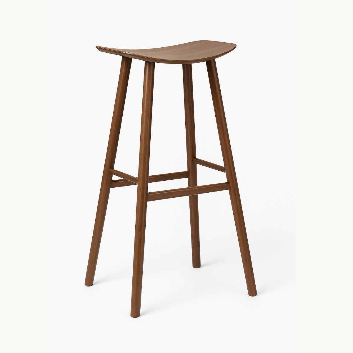K XTON KYOTO Brown Scandinavian Wooden bar stools