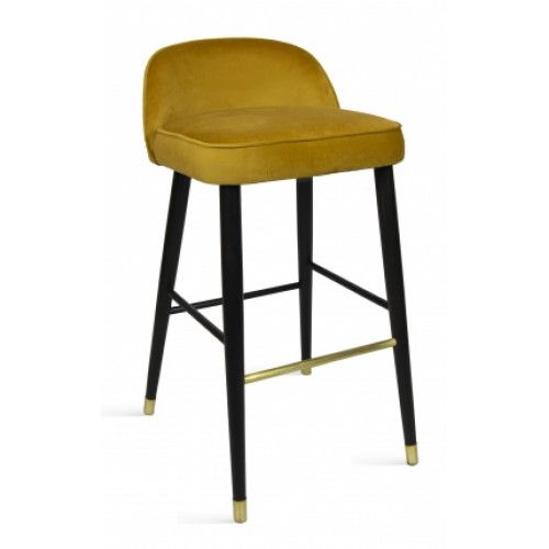 BD MINNIE Yellow elegant Upholstered bar stools