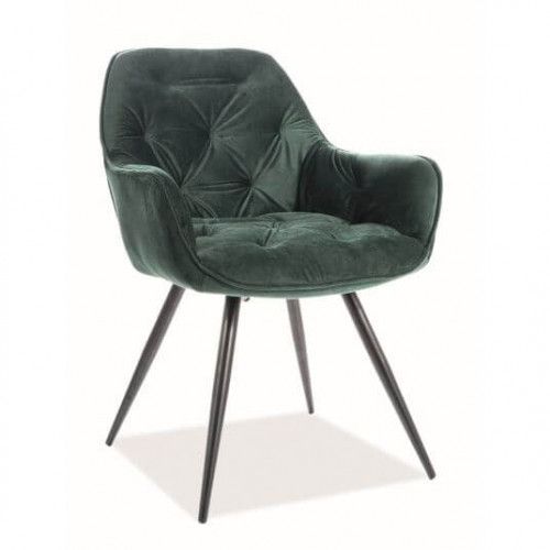 SI CHERRY Green elegant Indoor upholstered dining chair