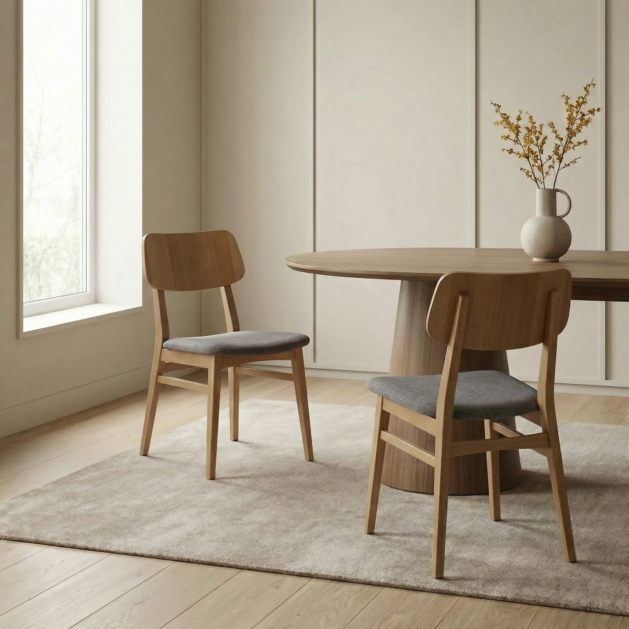 DL CHANI Grey Scandinavian Wooden chairs