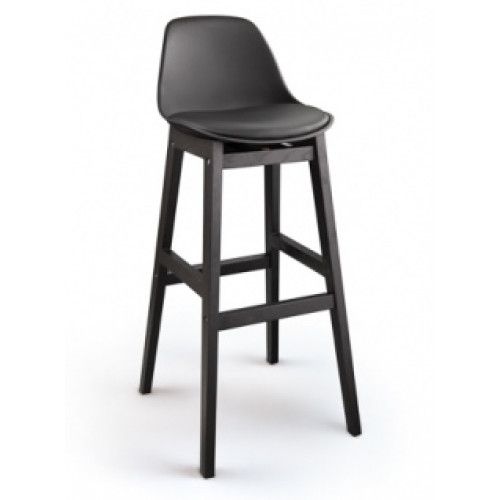 DL FINE Black Scandinavian Plastic bar stools