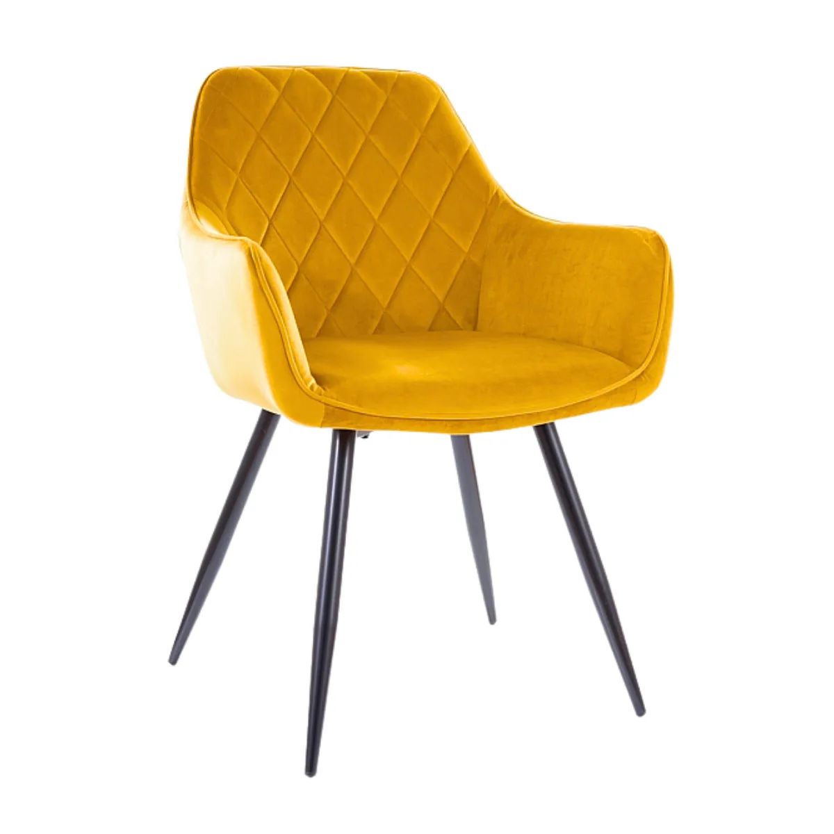 DL NELIA Sárga design Kárpitozott székek — termékkép