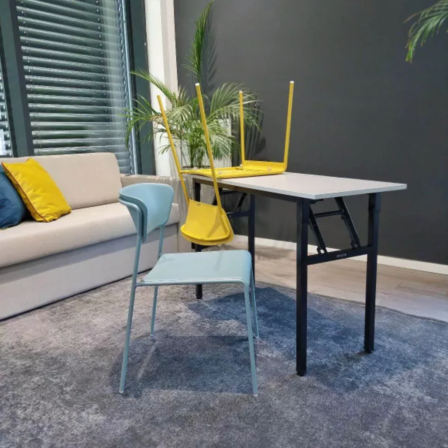 DL ISKOLAPAD 120x45 Grey minimalist Upholstered bar stools