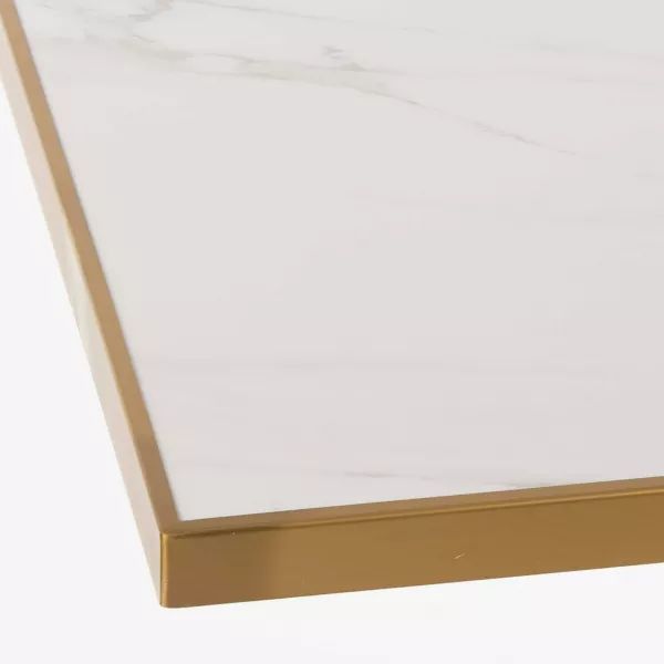 FT CERAMIC 70x70 White elegant Decorated indoor tabletops