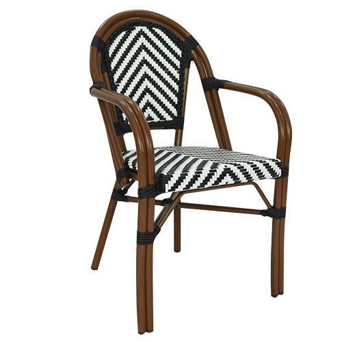 KJ TOBY ARM Fekete vintage Műrattan székek — termékkép