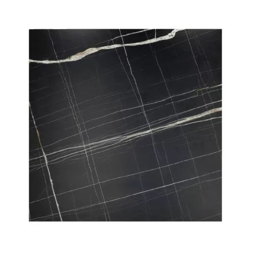 LS COMPACT MARBLE BLACK 70x70 Fekete modern HPL (Compact) beltéri asztallapok — termékkép