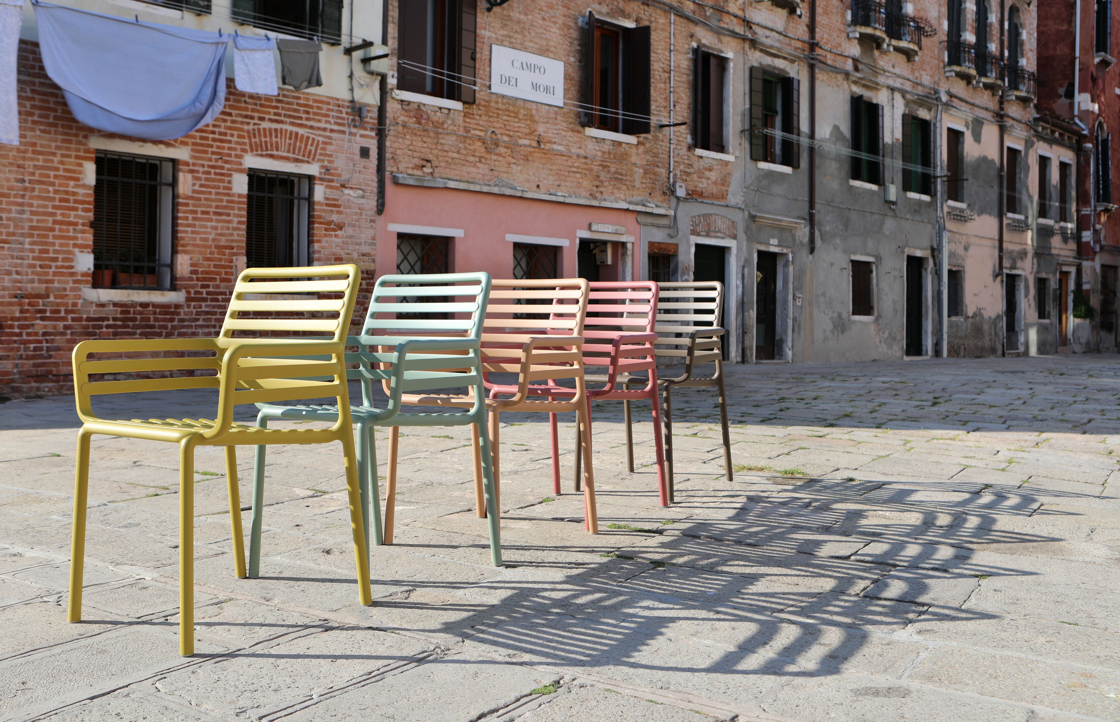 NARDI DOGA Brown design Plastic outdoor chairs
