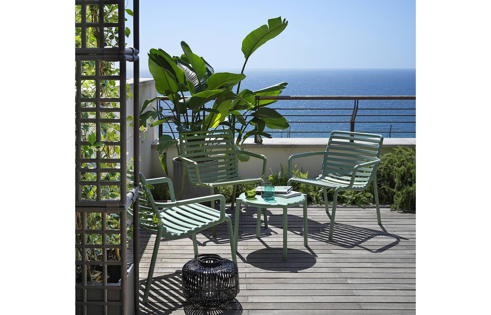 NARDI DOGA RELAX Green design Plastic outdoor chairs