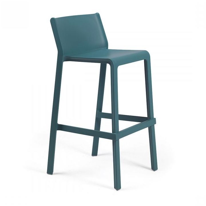 NARDI TRILL Turquoise minimalist Plastic outdoor bar stools