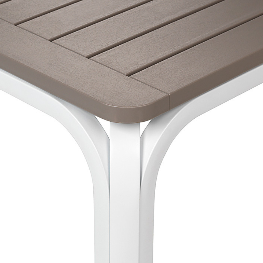 NARDI ALLORO 140-210 EXT White modern Complete outdoor tables
