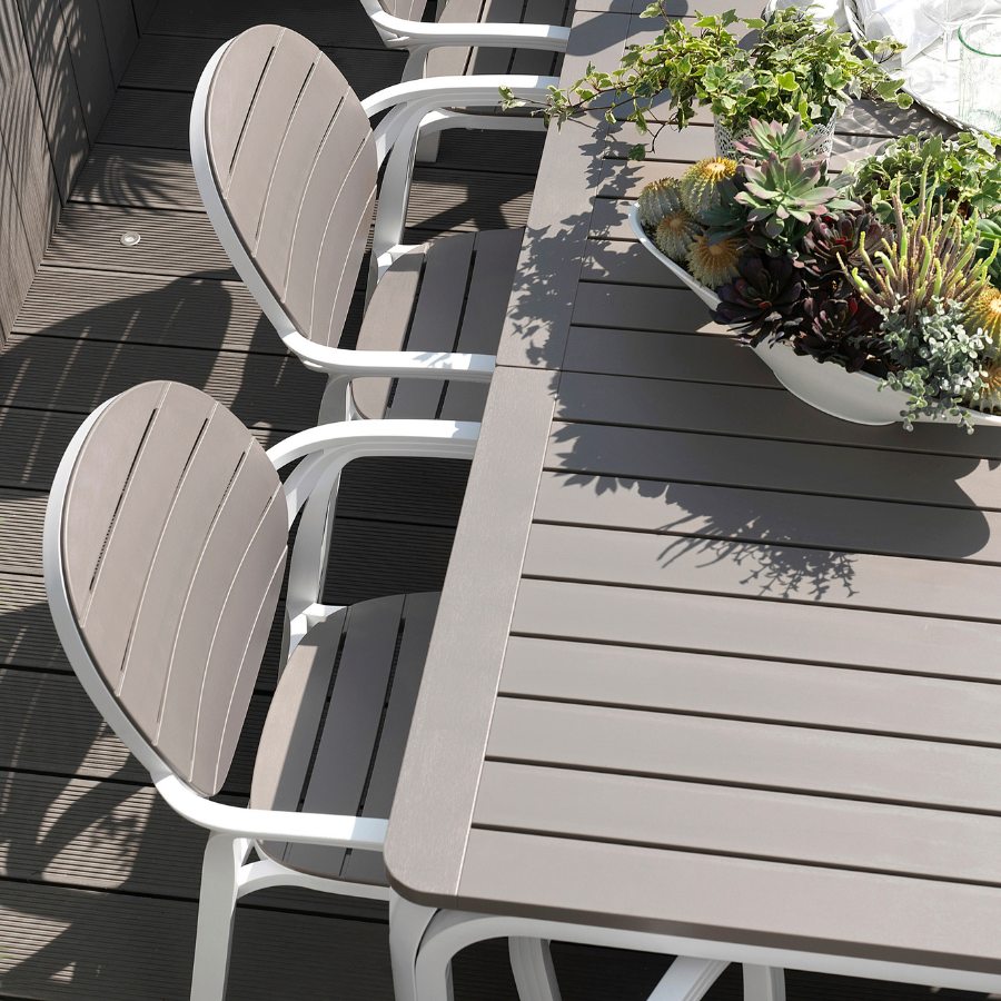 NARDI ALLORO 210-280 EXT White modern Complete outdoor tables