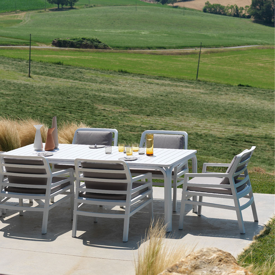 NARDI ALLORO 210-280 EXT White modern Complete outdoor tables