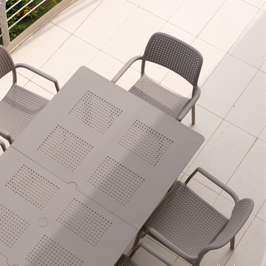 NARDI LIBECCIO 160-220 Taupe design Complete outdoor tables