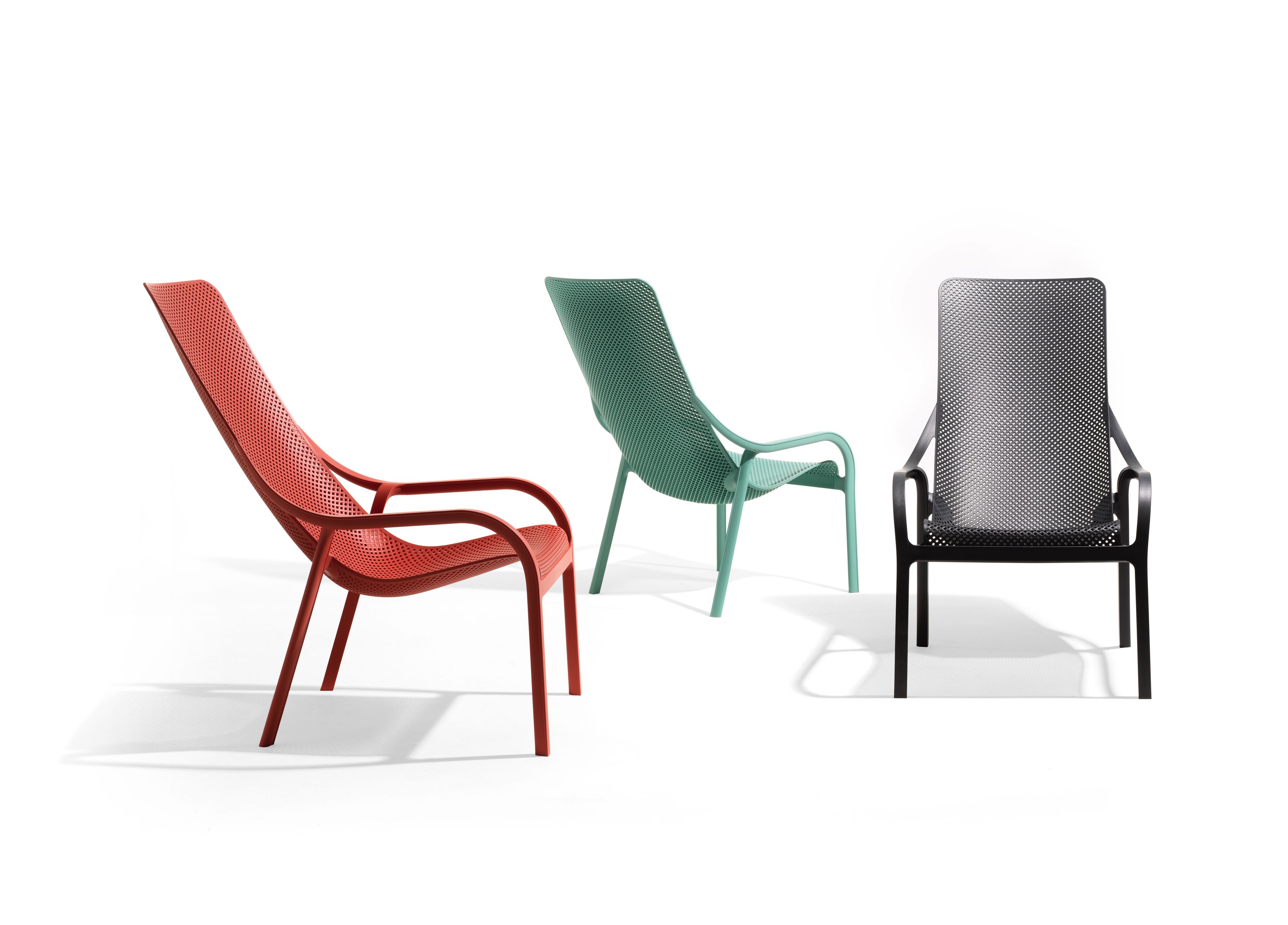 NARDI NET LOUNGE Grey design Plastic outdoor chairs