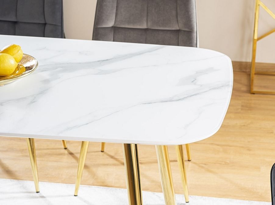 SI SALLY Gold elegant Indoor fixed dining table