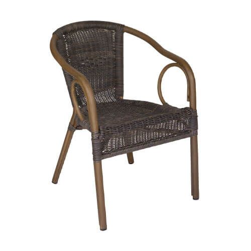 KJ ROYAL COFFEE Brown classic Rattan chairs