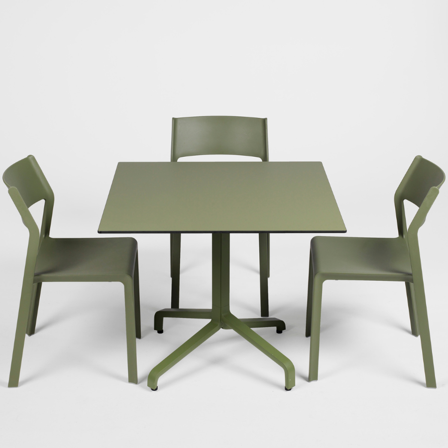 NARDI TRILL BISTROT Green minimalist Plastic outdoor chairs