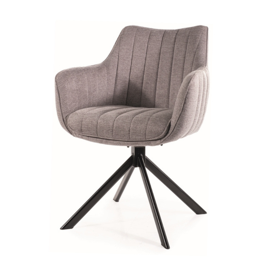 SI ZALIA Grey elegant Indoor upholstered dining chair
