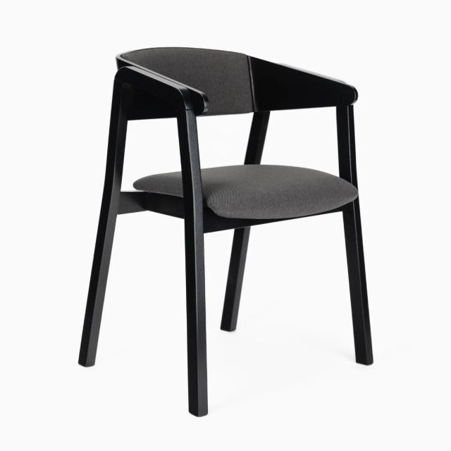 AT ZOE Fekete elegáns Fa beltéri szék
