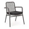 DL FONZO P Grey design Polyrattan outdoor chair
