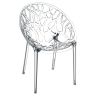 AT-ST CRYSTAL Fehér design Műanyag kültéri szék