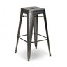 AT FACTORY Silver industrial Metal indoor bar stool