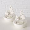 B CANDLELIT 2db White design Table decoration