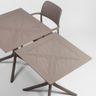NARDI CLIP 70 Taupe modern Complete outdoor tables