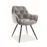 SI CHERRY Grey elegant Upholstered indoor chair