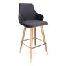 SN DALIA Grey elegant Upholstered bar stools