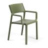 NARDI TRILL ARMCHAIR Green minimalist Plastic outdoor chair