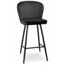 AT TIARA Black classic Upholstered bar stools