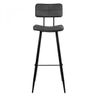 KJ CUB Grey industrial Upholstered bar stools