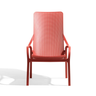 NARDI NET LOUNGE Red design Plastic outdoor chairs