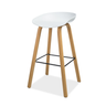 SI TINA White modern Indoor wooden bar stool
