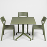 NARDI TRILL BISTROT White minimalist Plastic outdoor chairs
